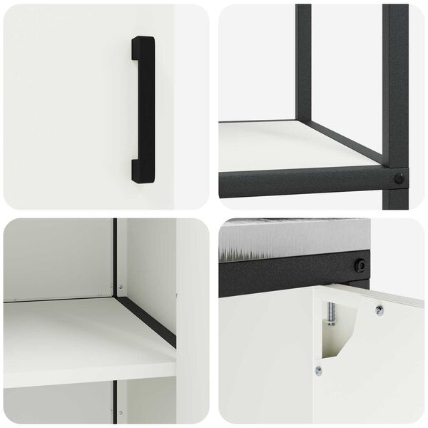vidaXL Σετ Αποθήκευσης Κουζίνας με ράφι Άλλο 3 pcs Λευκό 210 x 50 x 92 εκ