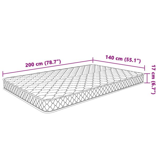 vidaXL Στρώμα Αφρού Μνήμης 200 x 140 x 17 εκ. μαλακό