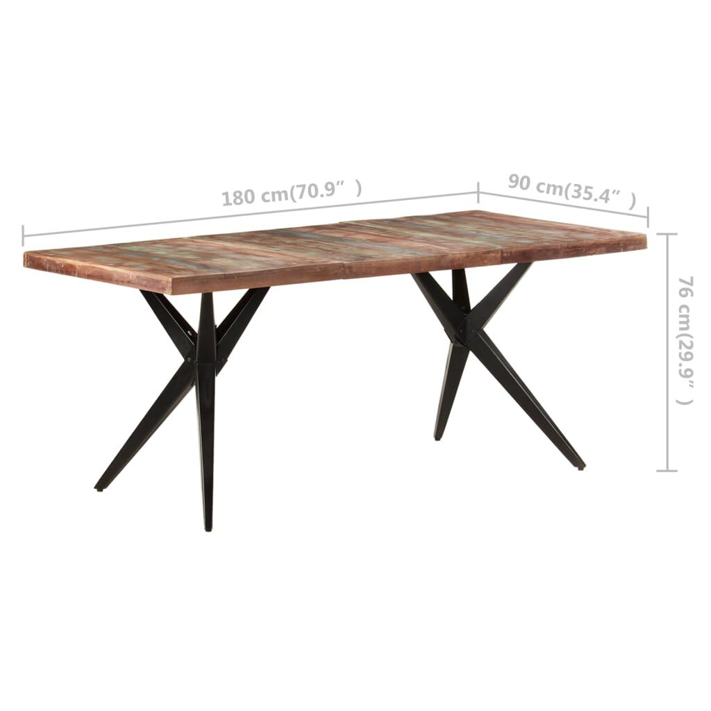 vidaXL Τραπεζαρία 180 x 90 x 76 εκ. από Μασίφ Ανακυκλωμένο Ξύλο