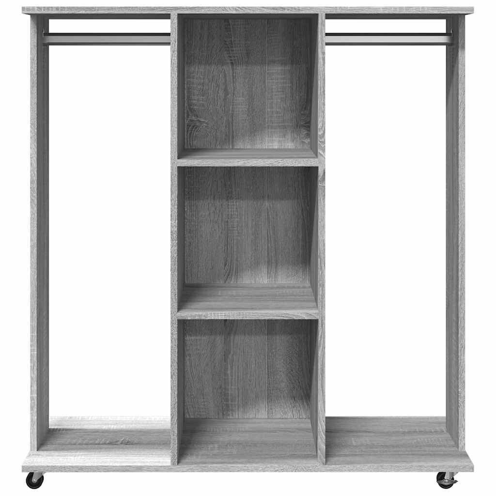 vidaXL Ντουλάπα με Ροδάκια Γκρι Sonoma 102x38x110 εκ. από Επεξ. Ξύλο