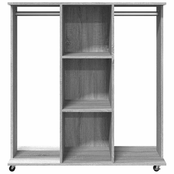 vidaXL Ντουλάπα με Ροδάκια Γκρι Sonoma 102x38x110 εκ. από Επεξ. Ξύλο