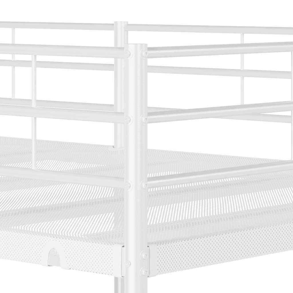 vidaXL Κουκέτα χωρίς στρώμα Λευκό 107x203 cm Ατσάλι