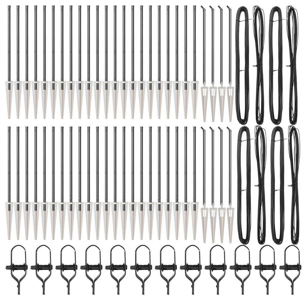 vidaXL Στύλος Περιφράξεων 52 pcs Ασημί 3.2 x 3.2 x 120 εκ Ατσάλι
