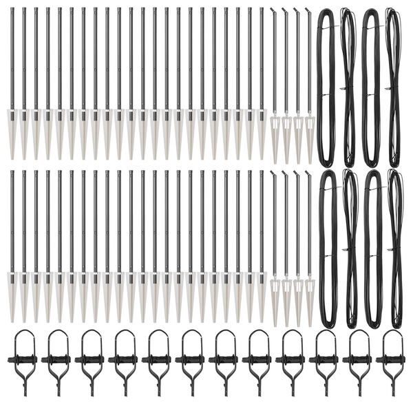 vidaXL Στύλος Περιφράξεων 52 pcs Ασημί 3.2 x 3.2 x 120 εκ Ατσάλι