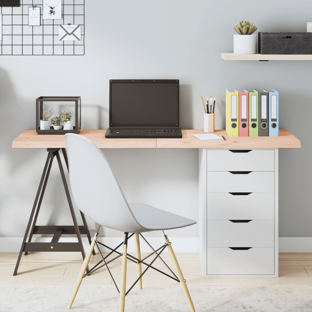 vidaXL Επιφάνεια Τραπεζιού 140x60x(2-4)εκ Ακατέργαστο Μασίφ Ξύλο Δρυός