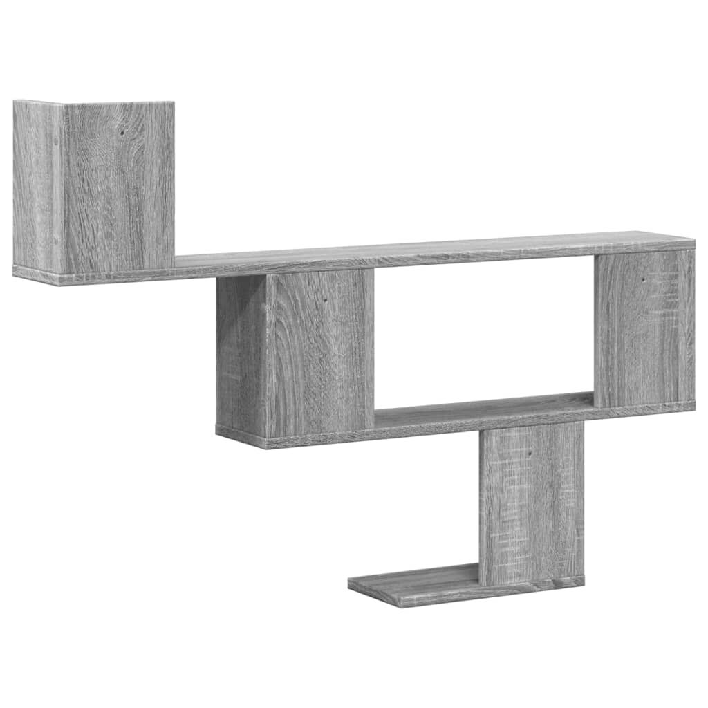 vidaXL Ραφιέρα Τοίχου Γκρι Sonoma 100x15x70 εκ. Επεξεργασμένο Ξύλο