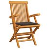 vidaXL Καρέκλες Κήπου 4 τεμ. από Μασίφ Ξύλο Teak με Taupe Μαξιλάρια