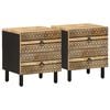 vidaXL &Nu;&tau;&omicron;&upsilon;&lambda;ά&pi;&iota;&alpha; &kappa;&rho;&epsilon;&beta;&alpha;&tau;&iota;&omicron;ύ 2 &tau;&epsilon;&mu;ά&chi;&iota;&alpha; &Mu;&alpha;ύ&rho;&omicron; 40x33,5x46 cm