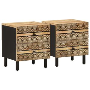 vidaXL &Nu;&tau;&omicron;&upsilon;&lambda;ά&pi;&iota;&alpha; &kappa;&rho;&epsilon;&beta;&alpha;&tau;&iota;&omicron;ύ 2 &tau;&epsilon;&mu;ά&chi;&iota;&alpha; &Mu;&alpha;ύ&rho;&omicron; 40x33,5x46 cm