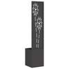 vidaXL Οθόνη Ιδιωτικότητας Κήπου Floral Μαύρο 32 x 140 εκ.