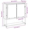 vidaXL Ντουλάπι μπάνιου με καθρέφτη artisan δρυς 60 x 16 x 60 εκ