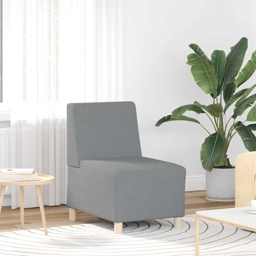 vidaXL Μοναδικός Καναπές χωρίς Χερούλια 3 pcs Ανοιχτό γκρι