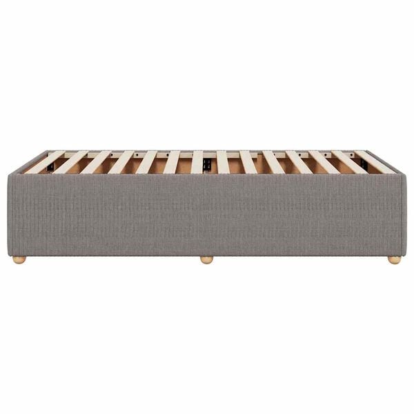 vidaXL Σκελετός Κρεβατιού Χωρίς Στρώμα Taupe 90x190 εκ. Υφασμάτινο