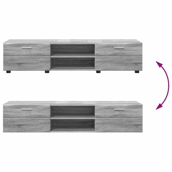 vidaXL Ντουλάπι TV Γκρι sonoma 150 x 39 x 30 εκ Επεξεργασμένο ξύλο
