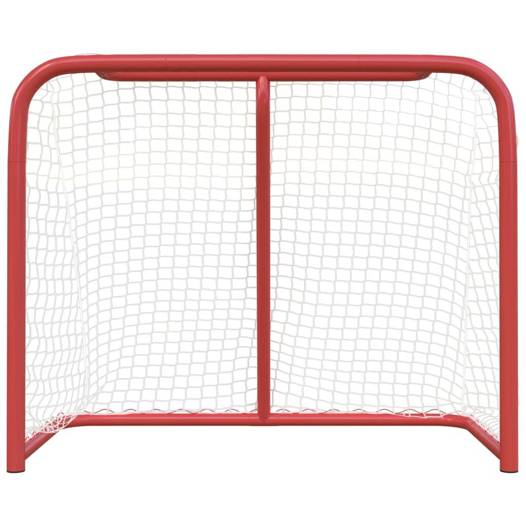 vidaXL Τέρμα Χόκεϊ Κόκκινο και Λευκό 183 x 71 x 122 εκ. από Πολυεστέρα