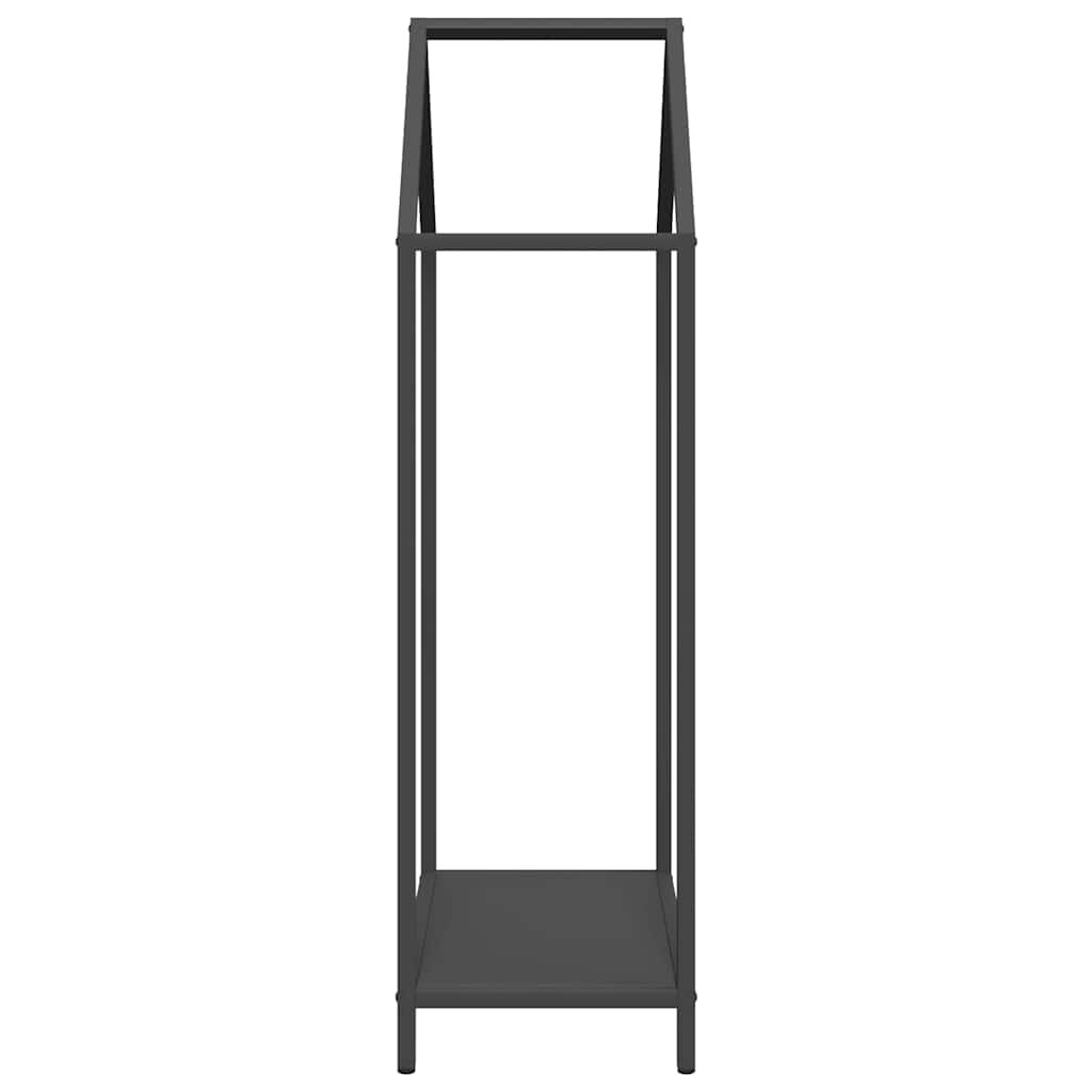 vidaXL Ράφι για καυσόξυλα Μαύρο 40x25x90 εκ. Ατσάλι ψυχρής έλασης