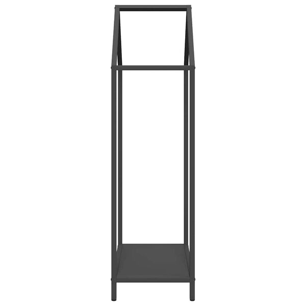 vidaXL Ράφι για καυσόξυλα Μαύρο 40x25x90 εκ. Ατσάλι ψυχρής έλασης
