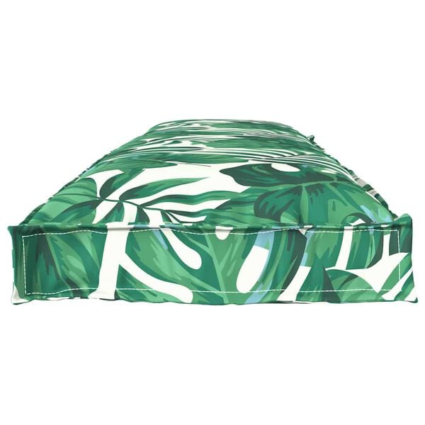 vidaXL Μαξιλάρι παλέτας για πάγκο Μοτίβο φύλλων 150 x 40 x 8 εκ.