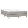 vidaXL Κρεβάτι Boxspring με Στρώμα Ανοιχτό Γκρι 140x200 εκ. Υφασμάτινο