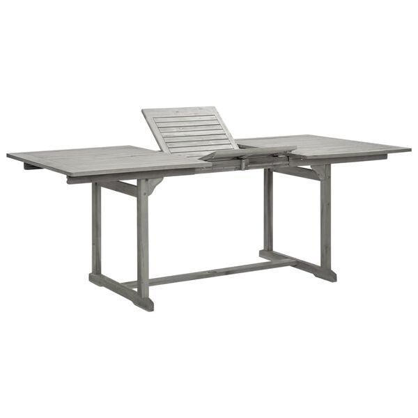 vidaXL Τραπεζαρία Κήπου (150-200) x 100 x 75 εκ από Μασίφ Ξύλο Ακακίας