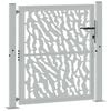 vidaXL Πόρτα Κήπου με Σχέδιο από Ατσάλι με Αντιστατική Ιχνοστοιχία 100x100 εκ.