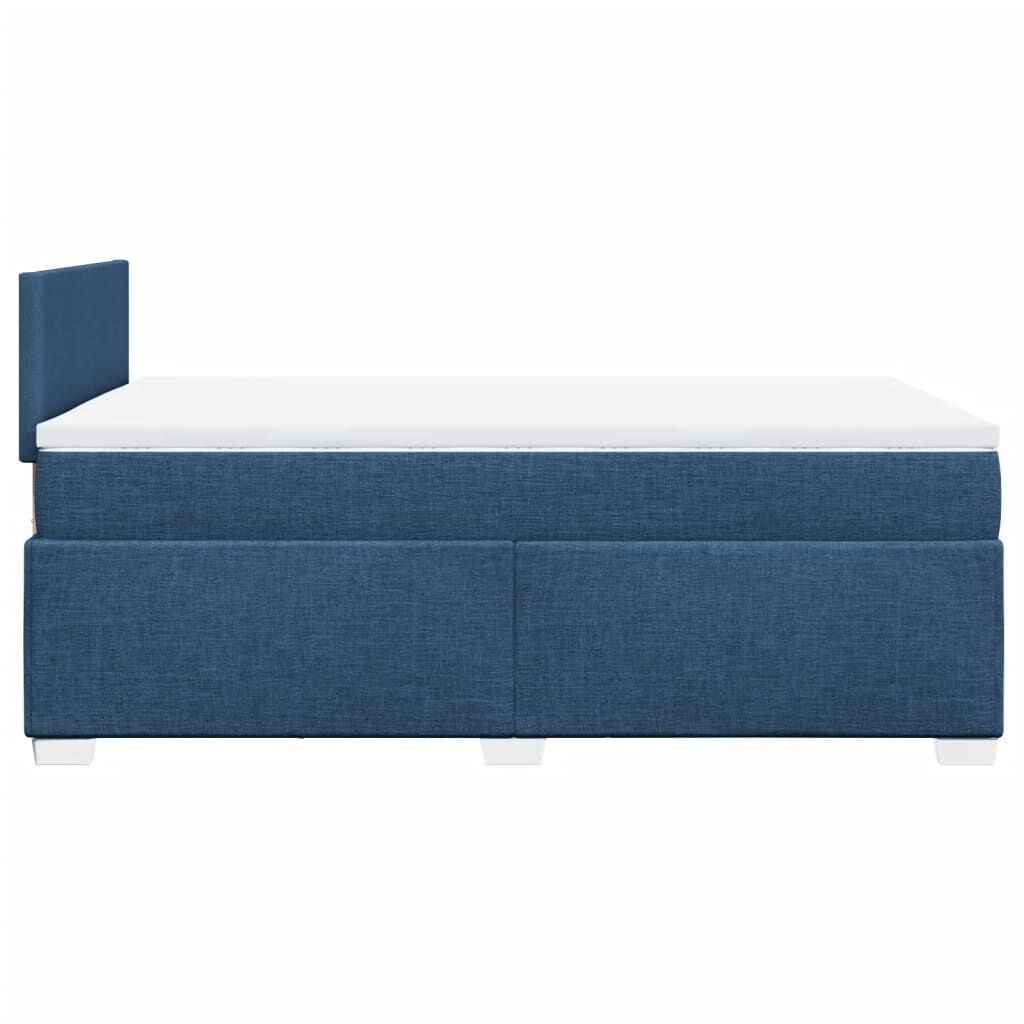 vidaXL Κρεβάτι Boxspring με Στρώμα Μπλε 120x200 εκ. Υφασμάτινο