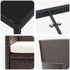 vidaXL Σέτ φαγητού για κήπο με μαξιλάρι 5 pcs Καφέ συνθετικό ρατάν