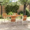 vidaXL Σέτ φαγητού για κήπο 5 pcs Σταθερό Ξύλο Ακακίας