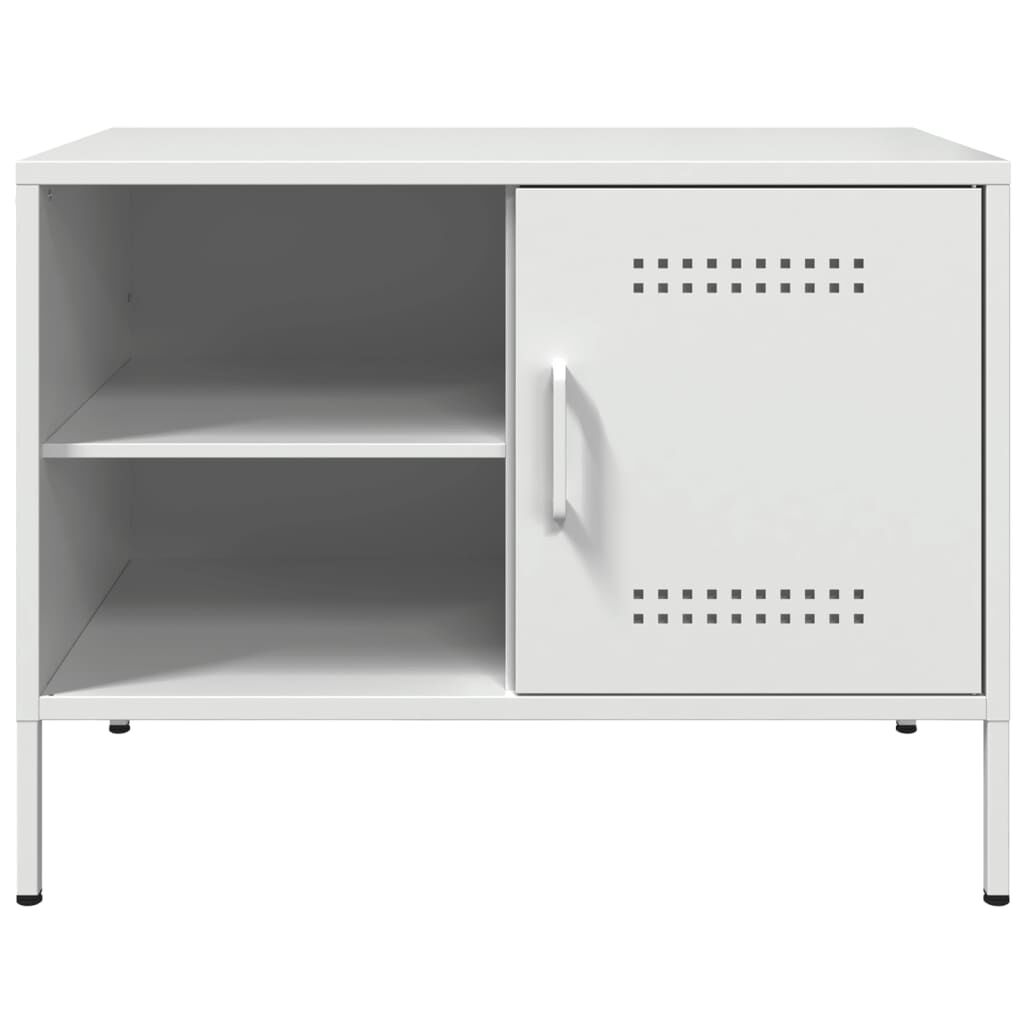 vidaXL Έπιπλο Τηλεόρασης Λευκό 68x39x50,5 εκ. από Χάλυβα