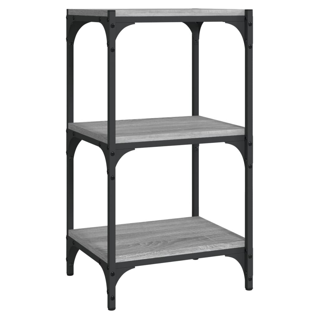 vidaXL Βιβλιοθήκη Γκρι Sonoma 40x33x70,5 εκ. Επεξ. Ξύλο & Ατσάλι