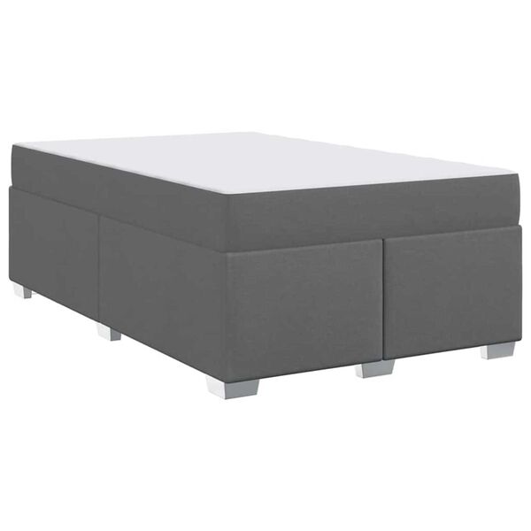 vidaXL Σκελετός Κρεβατιού Σκούρο γκρι 120 x 200 cm ύφασμα