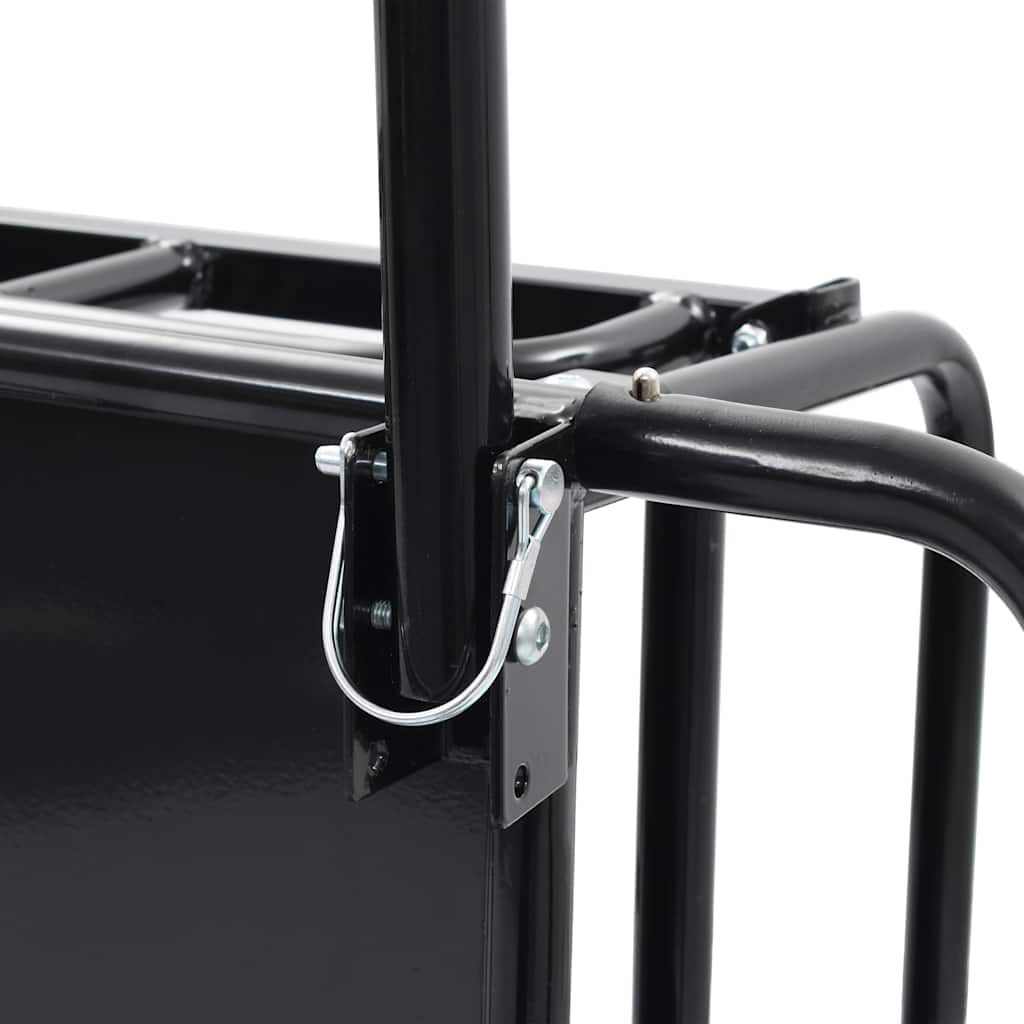 vidaXL Τρέιλερ Ποδηλάτου Μαύρο 130 x 73 x 48,5 εκ.