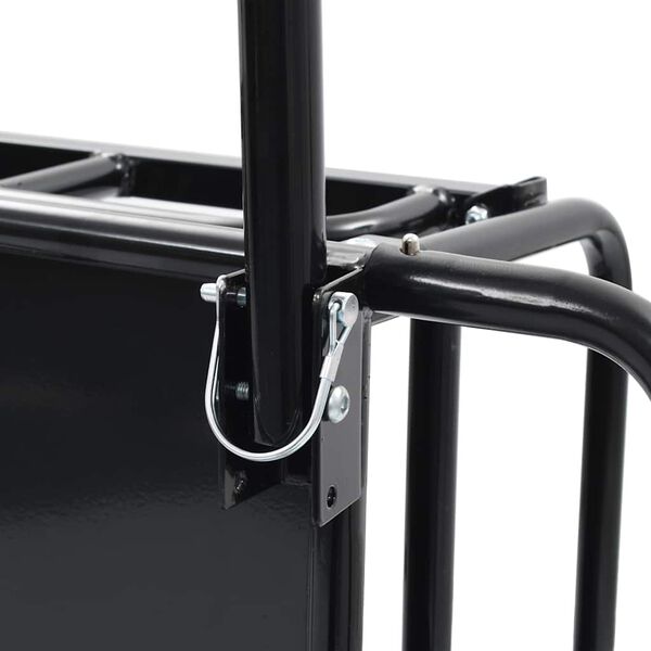 vidaXL Τρέιλερ Ποδηλάτου Μαύρο 130 x 73 x 48,5 εκ.