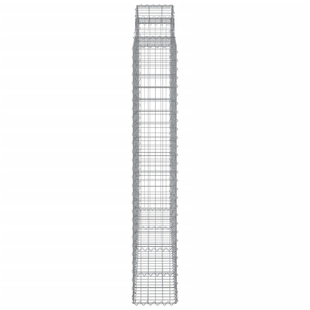 vidaXL Συρματοκιβώτια Τοξωτά 6 τεμ. 200x30x180/200 εκ. Γαλβαν. Ατσάλι