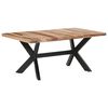 vidaXL Τραπεζαρία 180 x 90 x 75 εκ. Μασίφ Ξύλο & Μελί Φινίρισμα