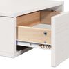 vidaXL Κομοδίνο με συρτάρι Λευκό 42 x 32.5 x 40 εκ Μασίφ ξύλο πεύκου