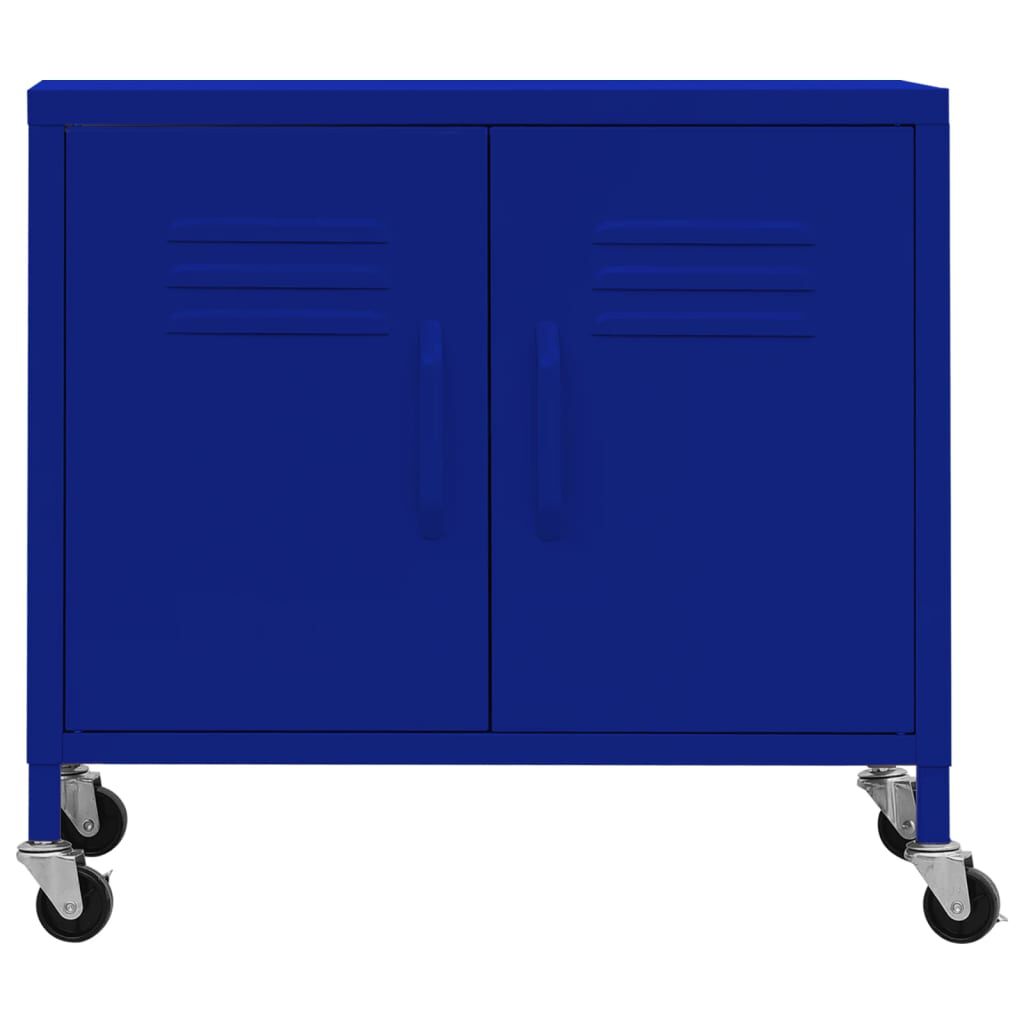 vidaXL Ντουλάπι Αποθήκευσης Ναυτικό Μπλε 60 x 35 x 56 εκ. από Ατσάλι