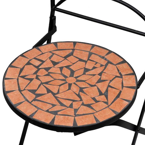 vidaXL Καρέκλες Bistro Πτυσσόμενες 2 τεμ. Τερακότα Κεραμικές