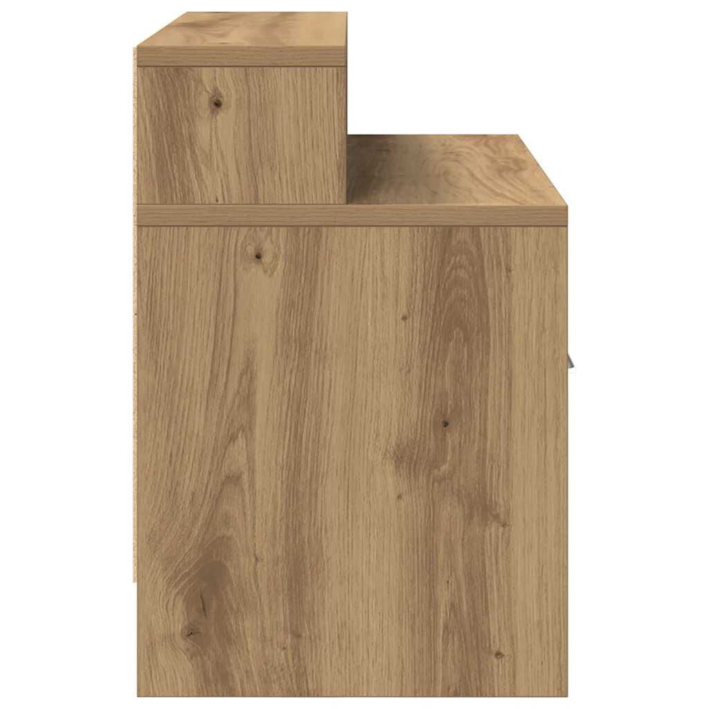 vidaXL Κομοδίνο με συρτάρι Αρτισιανή Δρυς 51x31x47 εκ.