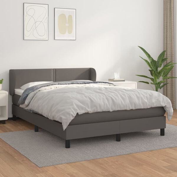 vidaXL &Kappa;&rho;&epsilon;&beta;ά&tau;&iota; Boxspring &mu;&epsilon; &Sigma;&tau;&rho;ώ&mu;&alpha; &Gamma;&kappa;&rho;&iota; 140x190&epsilon;&kappa;. &alpha;&pi;ό &Sigma;&upsilon;&nu;&theta;&epsilon;&tau;&iota;&kappa;ό &Delta;έ&rho;&mu;&alpha;