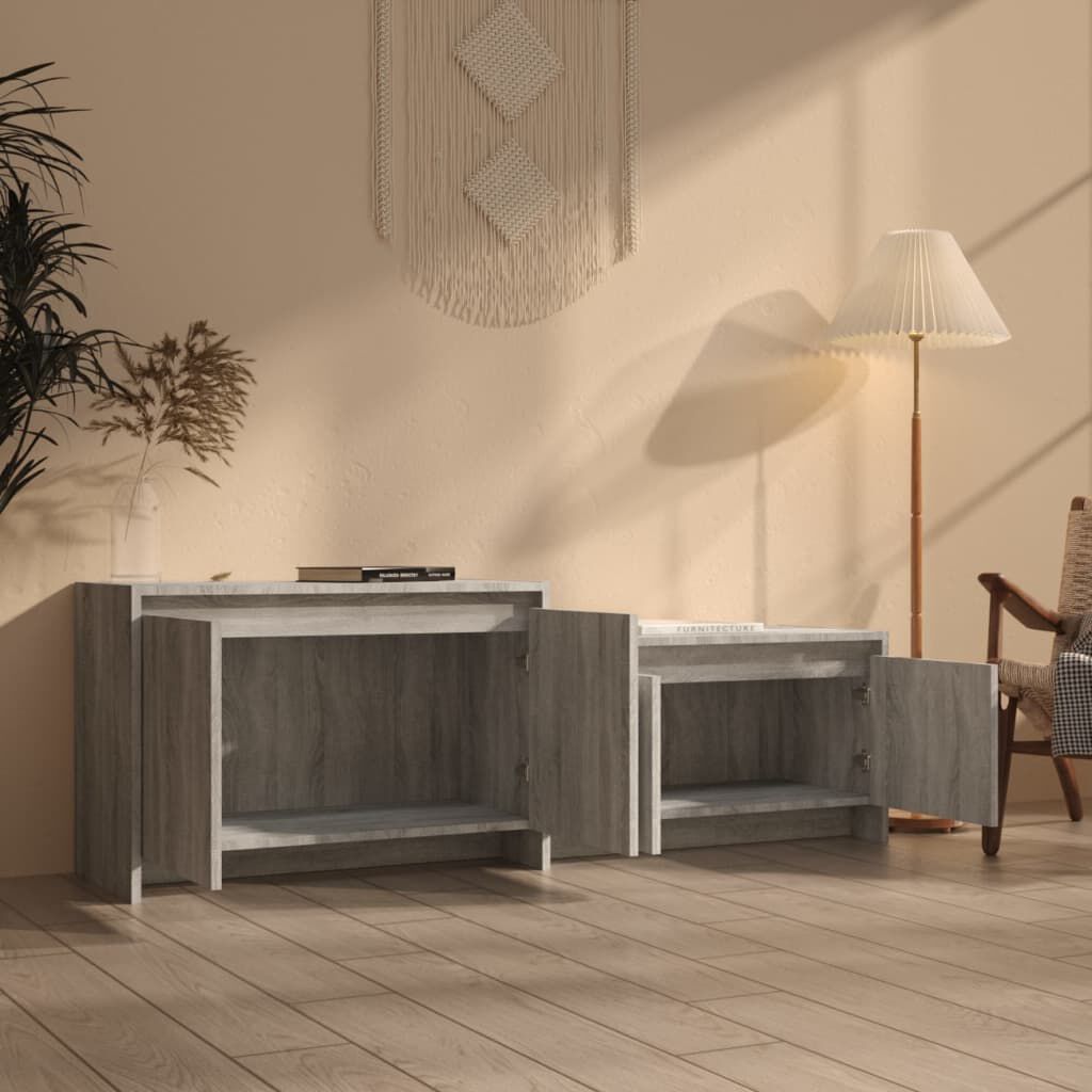 vidaXL Έπιπλο Τηλεόρασης Γκρι Sonoma 146,5x35x50 εκ. Επεξεργ. Ξύλο