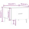 vidaXL Τραπεζάκι Σαλονιού Μαύρο 50x50x40 εκ. από Επεξεργασμένο Ξύλο