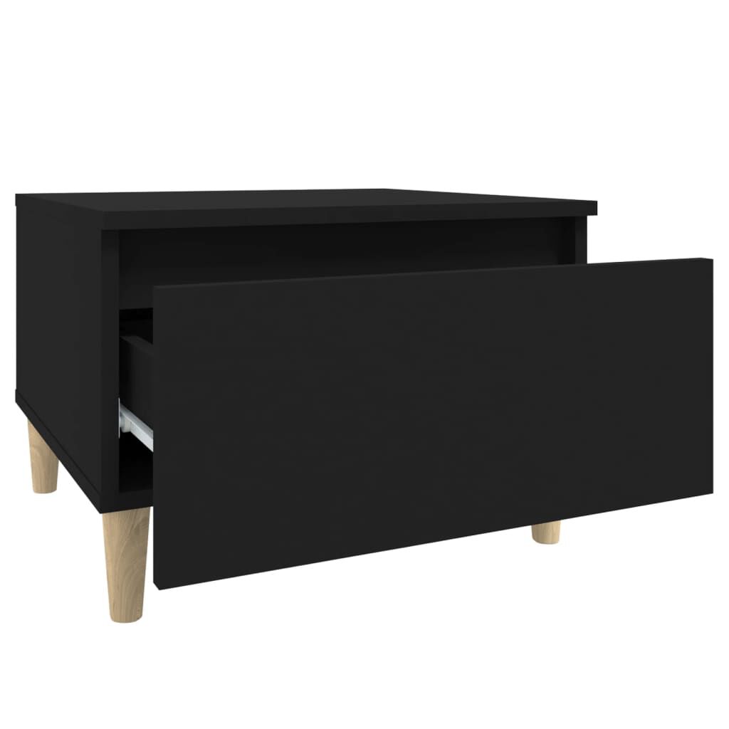vidaXL Βοηθητικά Τραπέζια 2 τεμ. Μαύρα 50x46x35 εκ. Επεξεργασμένο Ξύλο