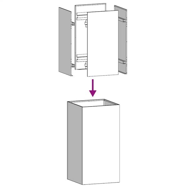 vidaXL Ζαρντινιέρα 40x40x80 εκ. από Ανοξείδωτο Ατσάλι
