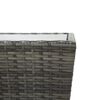 vidaXL Τραπέζι Βοηθητικό Γκρι 41,5x41,5x43 εκ. Συνθ.Ρατάν/Ψημένο Γυαλί
