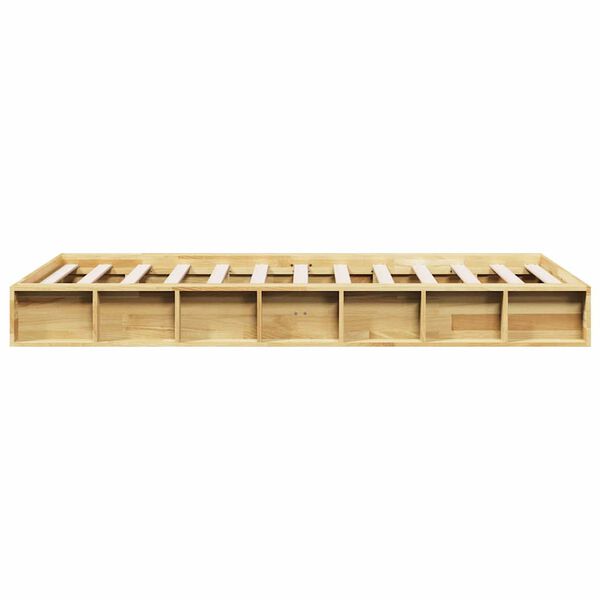 vidaXL Πλαίσιο κρεβατιού χωρίς στρώμα 100x200 cm μασίφ ξύλο δρυς