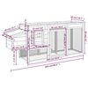 vidaXL Κοτέτσι Καφέ 204 x 50 x 84 εκ. από Μασίφ Ξύλο Πεύκου