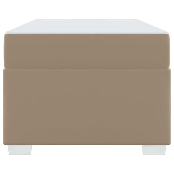 vidaXL Σκελετός Κρεβατιού Καπουτσίνο 90 x 200 cm Τεχνητό δέρμα