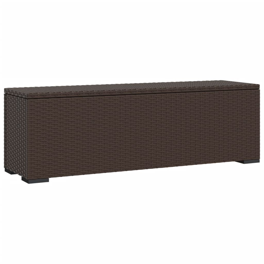 vidaXL Σκαμπό με Μαξιλάρι Καφέ 110 x 30 x 40 εκ. από Συνθετικό Ρατάν