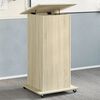 vidaXL Αναλόγιο με Ροδάκια & Συρτάρι Sonoma Δρυς 55x55x107εκ Επεξ Ξύλο